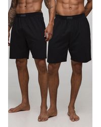 BoohooMAN - 2 Pack Tonal Loungewear Shorts - Lyst