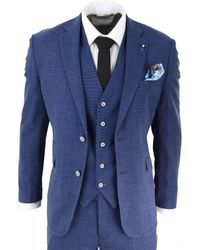 Infinity Leather - 3 Piece Linen Summer Spring Classic Suit Canvas - Lyst