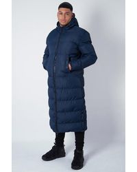 Soulstar - Longline Padded Puffer Jacket Hooded - Lyst