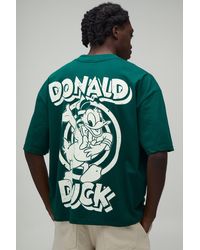 BoohooMAN - Oversized Boxy Donald Duck Wave License Print T-Shirt - Lyst