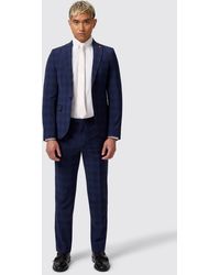 Twisted Tailor - Barlow Slim Fit Wool Check Trousers - Lyst