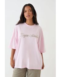 DSGN Studio - Script Embroidered Oversized T-Shirt - Lyst