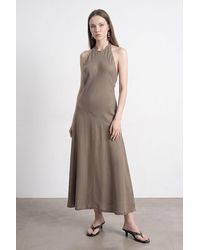 Dilvin - Tencel Halter Maxi Dress - Lyst