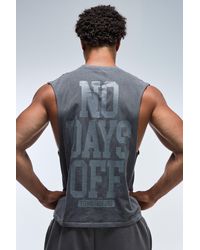 BoohooMAN - No Days Off Washed Regular Fit Tank - Lyst