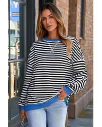 Everyday the Label - Striped Long Sleeve Sweatshirt - Lyst