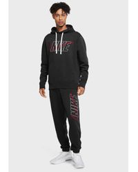 Nike - Club Tracksuit Set In Black Cotton - Lyst
