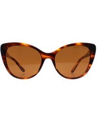Ralph Lauren - Cat Eye Striped Havana Gradient Rl8215Bu - Lyst