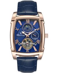 Heritor - Valentin Leather-Band Watch W/Date - Lyst