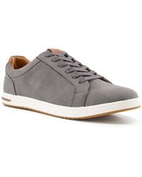 Dune - Tezzy Perforated Lace-Up Trainers - Lyst