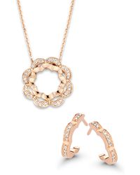 Orphelia - 'Onyx' 925 Sterling Set: Chain-Pendant + Earrings - Lyst