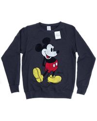 Disney - Ladies Mickey Mouse Classic Kick Sweatshirt (Dark Heather) - Lyst