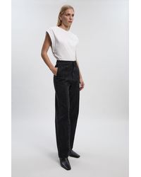 Karen Millen - Denim Straight Leg Jean - Lyst