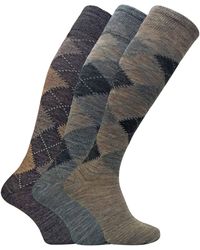 Sock Snob - 3 Pairs Extra Long Knee High Argyle Lambs Wool Dress Socks - Lyst