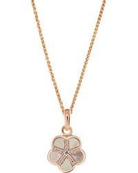 Orphelia - 'Daisy' 925 Sterling Pendant With Chain - Lyst
