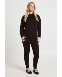 Boohoo - Petite Soft Knit Hoodie & Trouser Co-Ord - Lyst