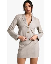 Boohoo - Tailored Pinstripe Mini Skirt - Lyst