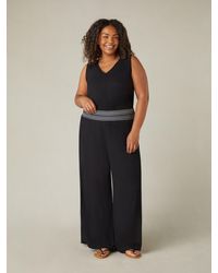 Live Unlimited - Shirred Waist Wide Leg Trousers - Lyst