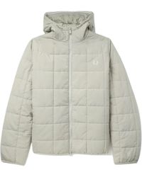 Fred Perry - Grid Detail Insulated Light Oyster Jacket - Lyst