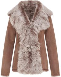 Infinity Leather - Sheepskin Toscana Shearling Suede Jacket - Lyst