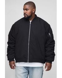 BoohooMAN - Plus Peached Embroidered Ma1 Bomber Jacket - Lyst