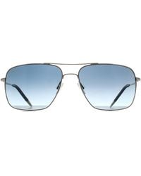 Oliver Peoples - Rectangle Gradient Polarized Ov1150S Clifton Metal - Lyst