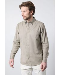 MAINE - Long Sleeve Linen Blend Shirt Cotton - Lyst