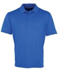 PREMIER - Coolchecker Pique Polo Shirt (Royal) - Lyst