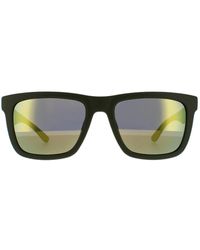 Lacoste - Rectangle Matte Mirror Sunglasses - Lyst