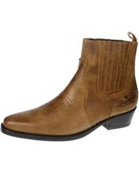 Wrangler - Tex Mid Leather Brown Chelsea Cowboy Boots - Lyst