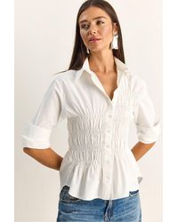 Bianco Lucci - Regular Fit Shirt With Button Closure - Lyst