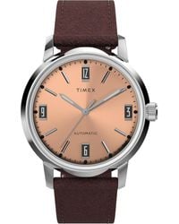 Timex - Marlin Automatic Watch Tw2W33800 Leather (Archived) - Lyst