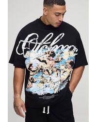 BoohooMAN - Oversized Heavyweight Large Scale Print Cupid T-Shirt - Lyst