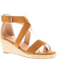 Platino - Wedge Sandals Zoot Zip And Buckle Fastening Textile - Lyst
