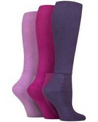 IOMI - 3 Pack Ladies Knee High Soft Bamboo Diabetic Socks - Lyst