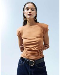 ASOS - Slinky Ruched Side Top - Lyst