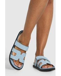 Boohoo - Cut Out Flat Sliders - Lyst
