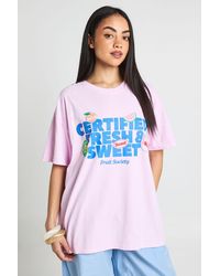 Boohoo - Certified Fresh And Sweet Fruits Printed T-Shirt - Lyst