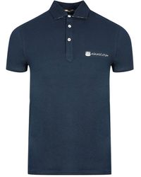 Aquascutum - Aldis Crest Block Logo Polo Shirt Cotton - Lyst
