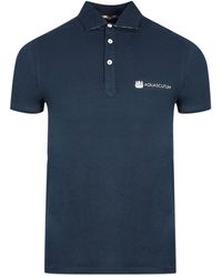 Aquascutum - Aldis Crest Block Logo Polo Shirt Cotton - Lyst