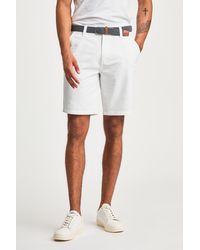 Kensington Eastside - Cotton Twill Short With Belt - Lyst