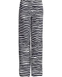 Conquista - Striped Wide Leg Trousers - Lyst
