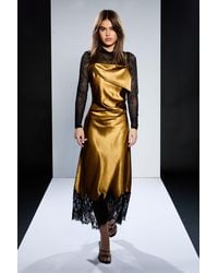 Runway - 1.8.1.8 Lace Trim Midi Dress - Lyst