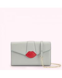 Lulu Guinness - Shagreen Quilted Lip Leather Abby Crossbody Bag - Lyst