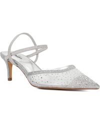 Dune - Wf Charismatic Wide Fit Mesh Diamante Slingback Shoes - Lyst