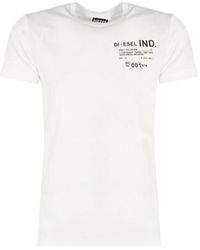 DIESEL - T-shirt T-diegos Mannen Wit - Lyst