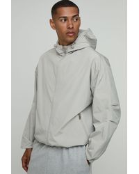 BoohooMAN - Oversized Boxy Hooded Toggle Cagoule - Lyst