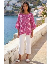 Roman - Spiral Print Asymmetric Tunic Top - Lyst