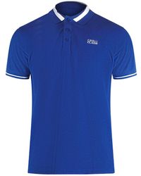 Roberto Cavalli - Bold Stripe Collar Iris Polo Shirt Cotton - Lyst