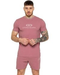 Enzo - | Gym Trainingspak Met T-shirt En Korte Broek - Lyst