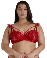 Playful Promises - Anneliese Satin Net And Lace Bra Curve - Lyst